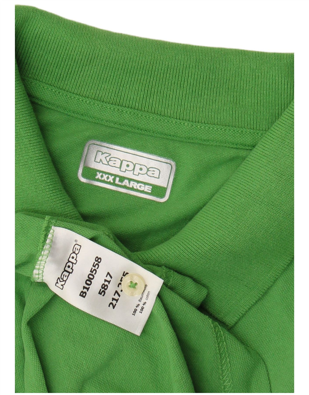 Kappa Mens Polo Shirt 3XL Green Cotton