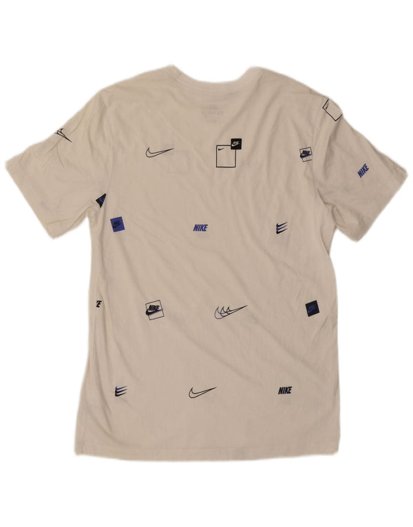 Nike Mens Graphic T-Shirt Top Medium White Cotton