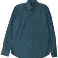 Hugo Boss Mens Regular Fit Shirt Size 39 Medium Blue Cotton