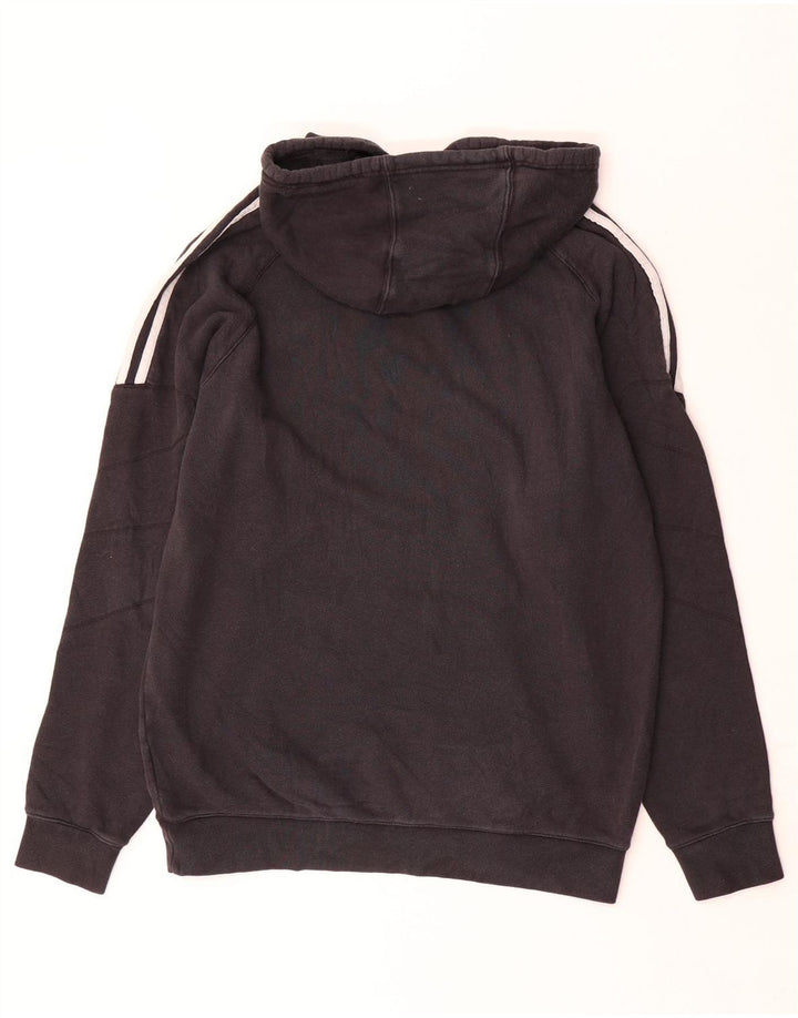 Adidas Mens Graphic Hoodie Jumper Medium Black Cotton