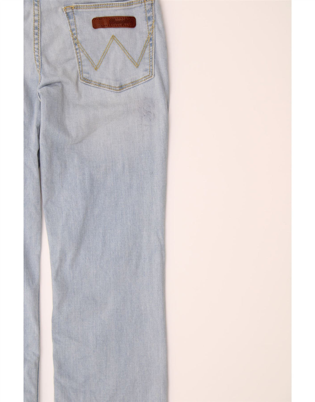 WRANGLER Womens Straight Jeans W28 L29 Blue Cotton Vintage Wrangler and Second-Hand Wrangler from Messina Hembry 