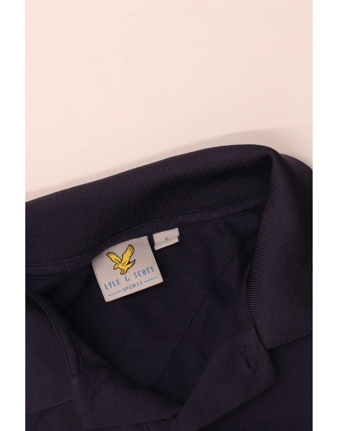 Lyle & Scott Mens Polo Shirt Small Navy Blue Cotton
