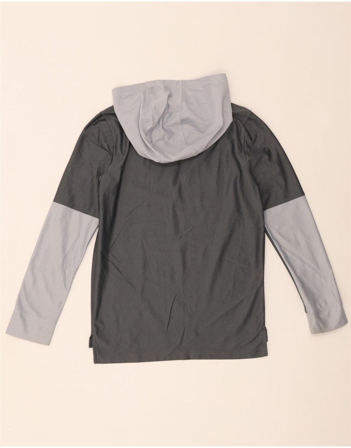 Under Armour Boys Heat Gear Graphic Top Long Sleeve 9-10 Years Medium Grey