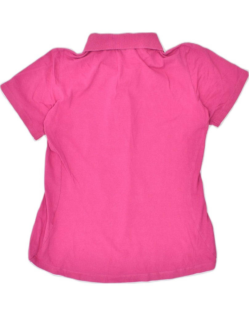 CHAMPION Womens Polo Shirt UK 14 Large Pink Cotton | Vintage | Thrift | Second-Hand | Used Clothing | Messina Hembry 