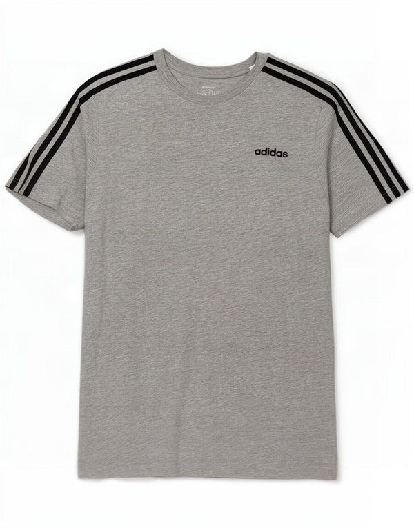 Adidas Boys T-Shirt Top 15-16 Years Grey Cotton