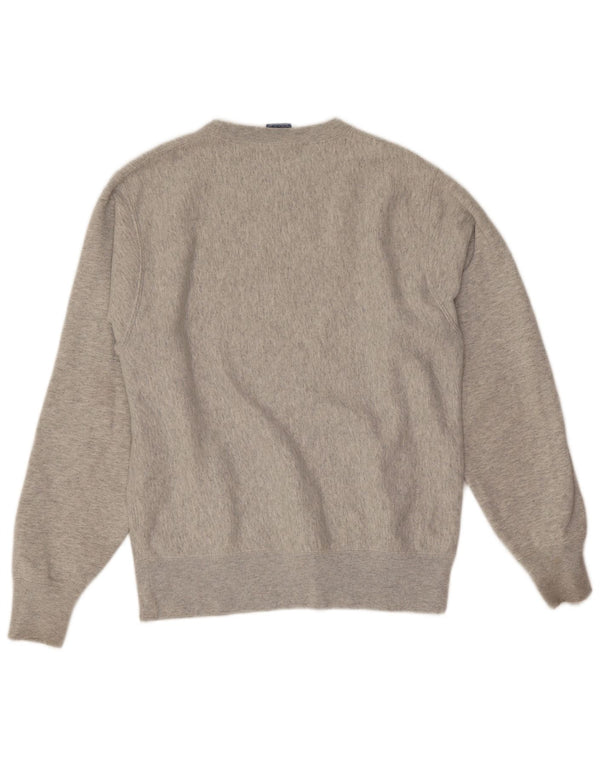 Champion Mens Sweatshirt Jumper Small Grey Flecked Cotton