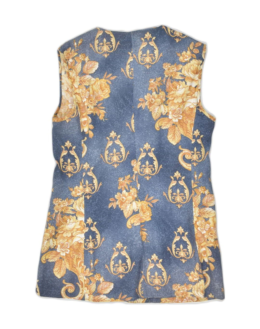 VINTAGE Womens Sleeveless Shirt Blouse UK 18 XL Blue Paisley Polyester | Vintage Vintage | Thrift | Second-Hand Vintage | Used Clothing | Messina Hembry 