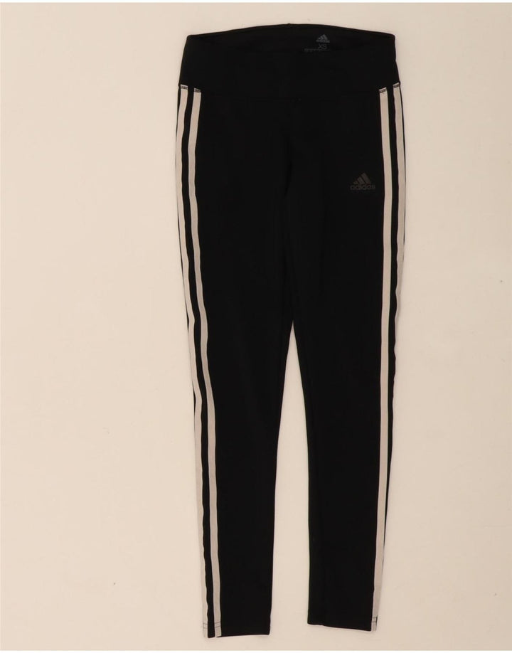 ADIDAS Womens Climalite Leggings UK 4/6 XS  Black Polyester Vintage Adidas and Second-Hand Adidas from Messina Hembry 