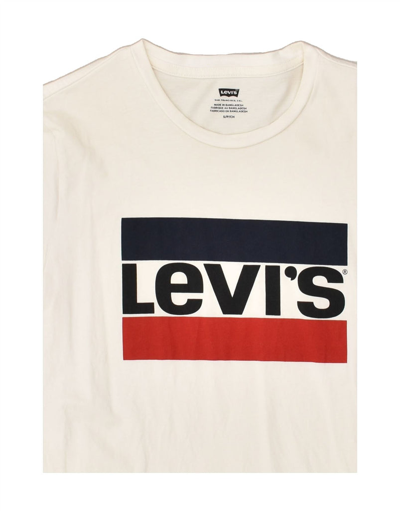 LEVI'S Mens Graphic T-Shirt Top Small White Cotton | Vintage Levi's | Thrift | Second-Hand Levi's | Used Clothing | Messina Hembry 