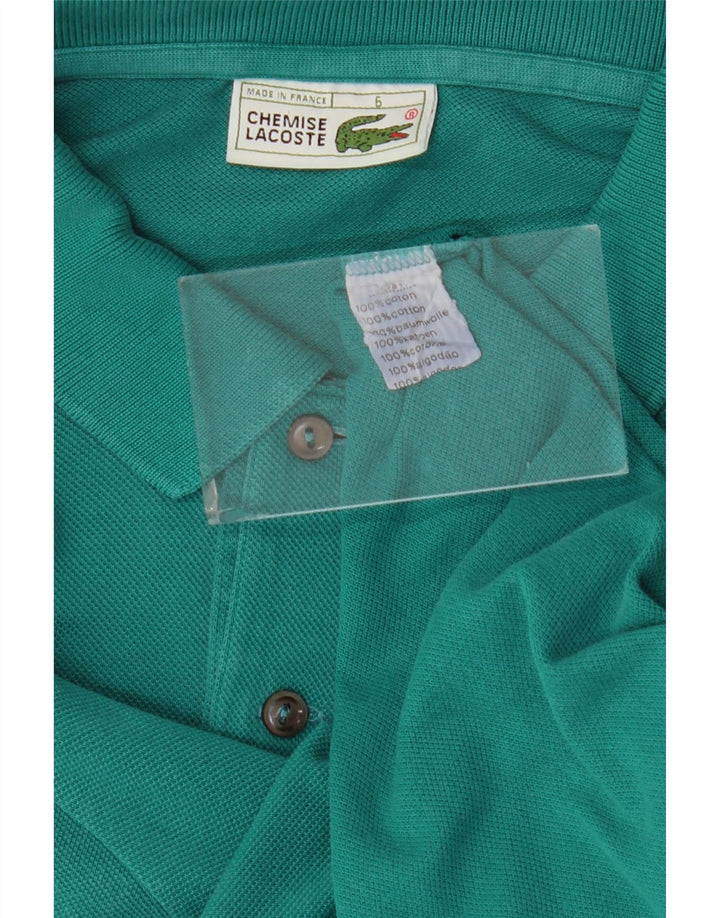 Lacoste Mens Polo Shirt Size 6 XL Green Cotton