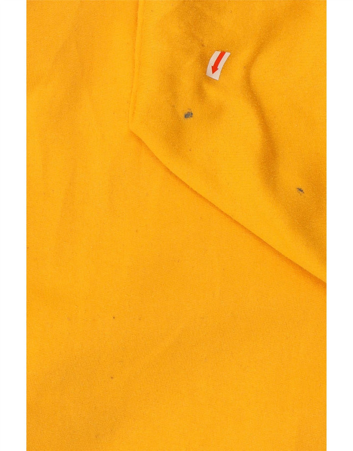 Champion Mens Graphic Hoodie Jumper XL Yellow Colourblock