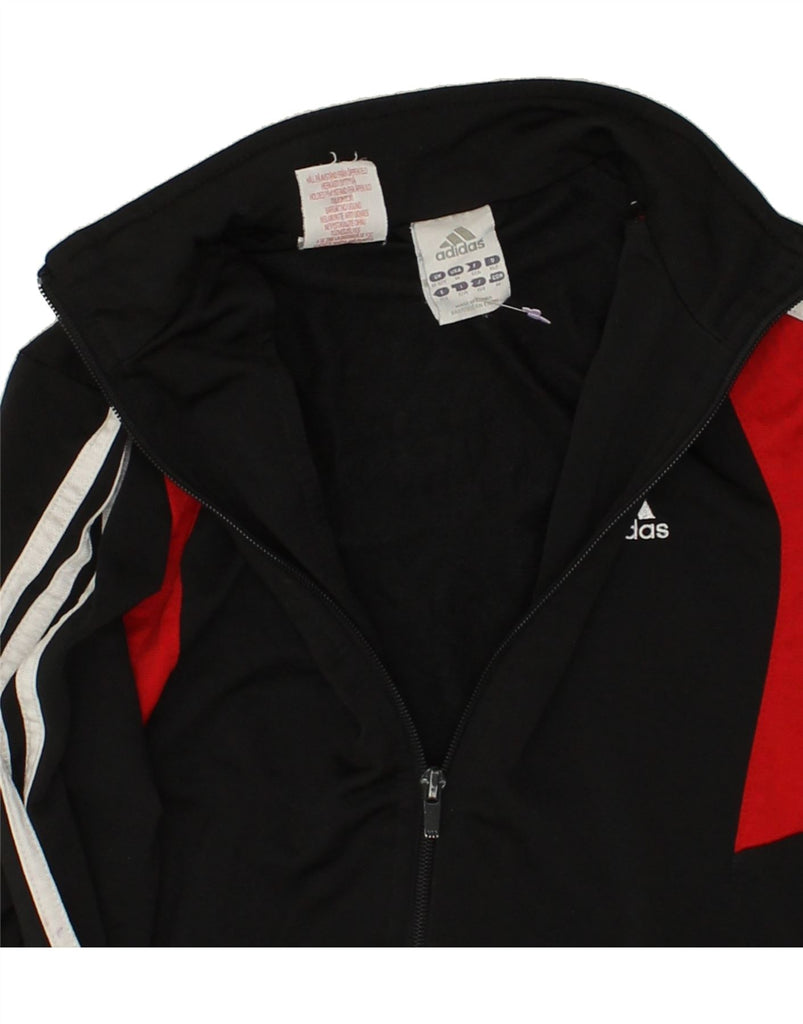 ADIDAS Boys Graphic Tracksuit Top Jacket 11-12 Years Black Colourblock | Vintage Adidas | Thrift | Second-Hand Adidas | Used Clothing | Messina Hembry 