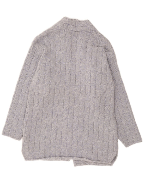 Exquisit Womens Cardigan Sweater UK 16 Large Blue Wool