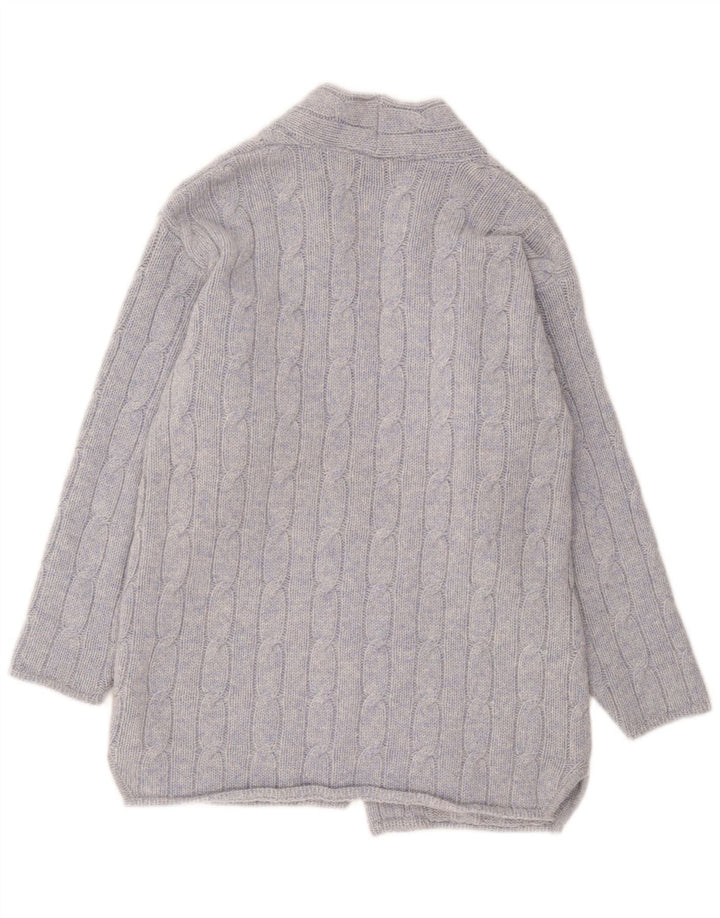 Exquisit Womens Cardigan Sweater UK 16 Large Blue Wool