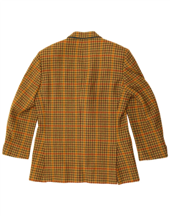 Alberto Aspesi Mens 3 Button Blazer Jacket IT 50 Large Yellow Houndstooth