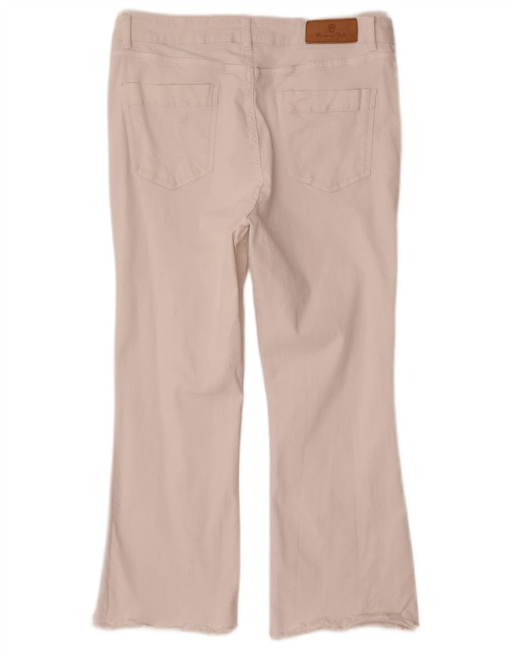 Massimo Dutti Womens High Waist Cropped Jeans EU 40 Medium W30 L25 White