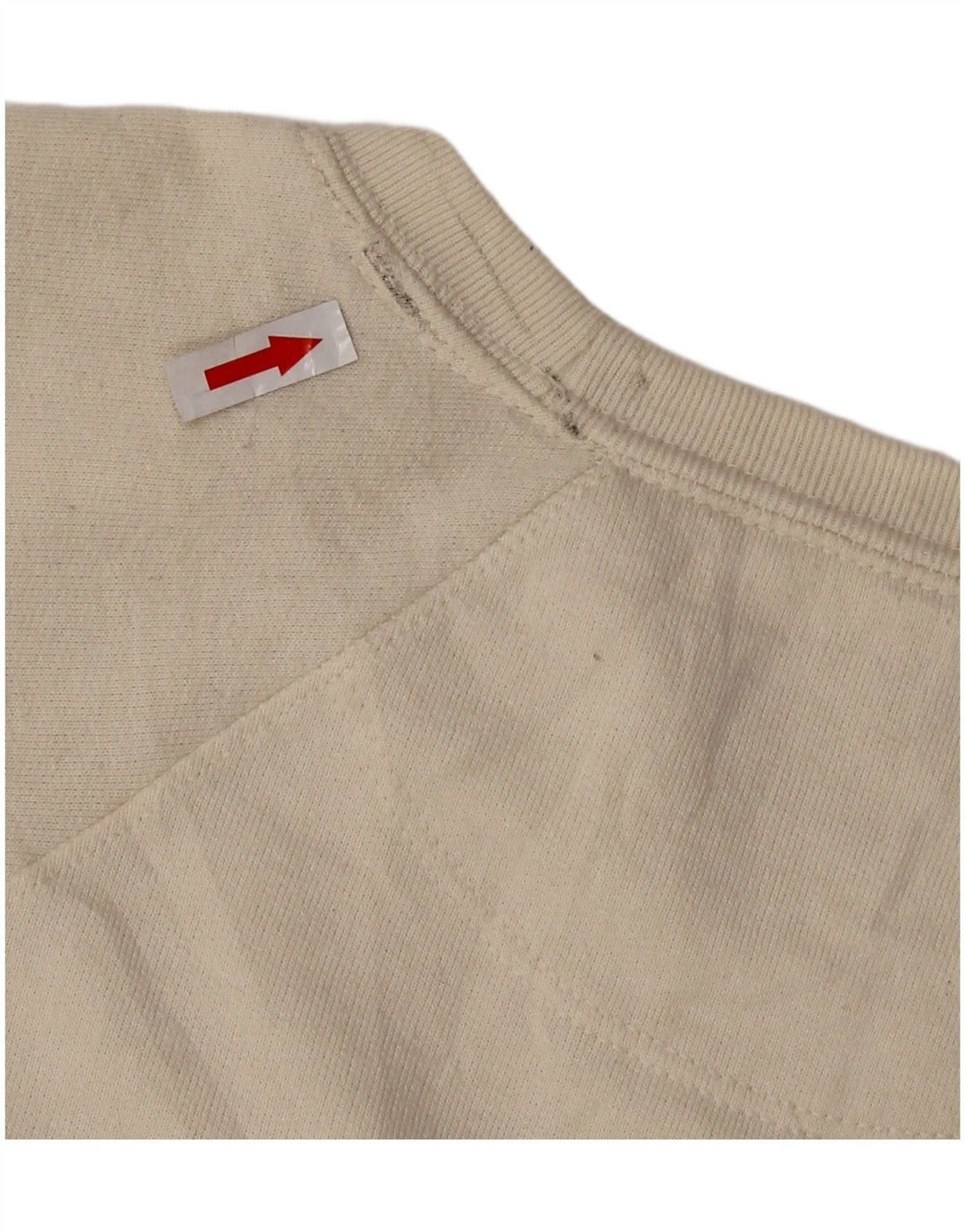 CHAMPION Mens Sweatshirt Jumper Large Off White Polyester