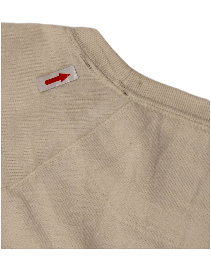 CHAMPION Mens Sweatshirt Jumper Large Off White Polyester