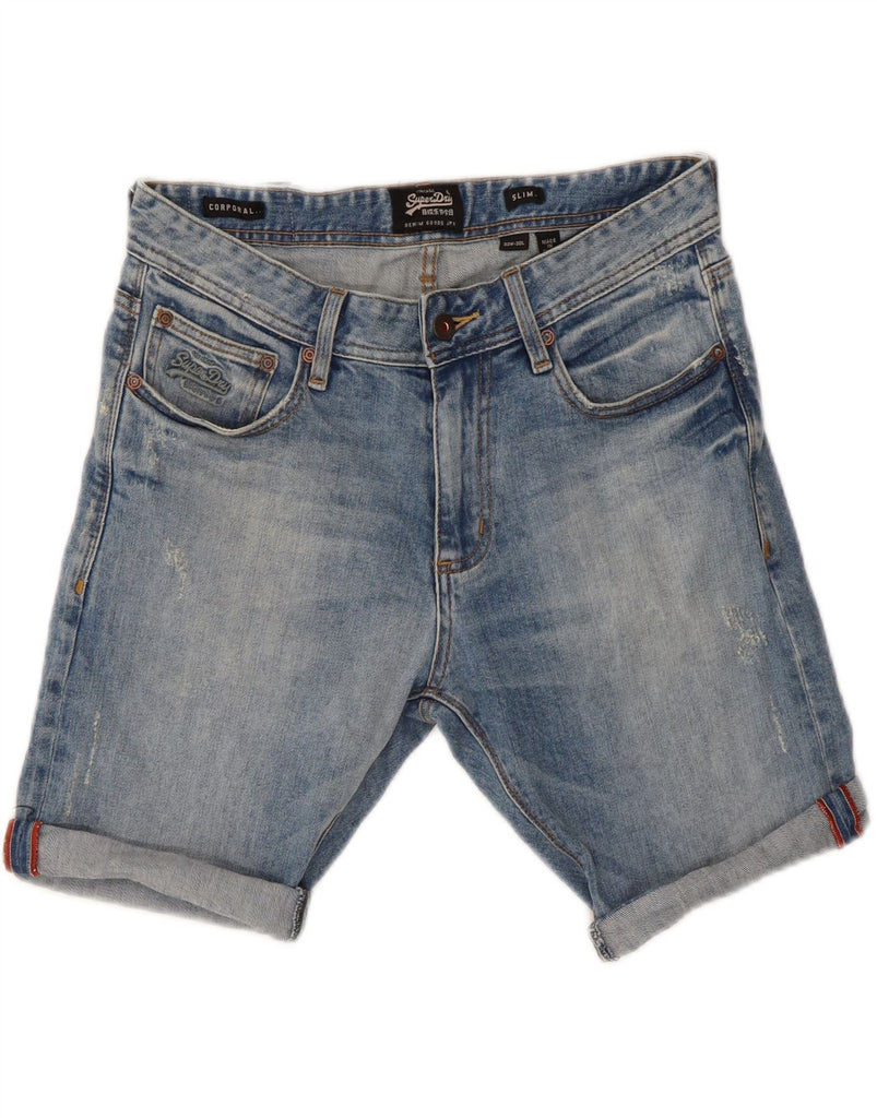 SUPERDRY Mens Slim Denim Shorts W32 Medium  Blue Vintage Superdry and Second-Hand Superdry from Messina Hembry 