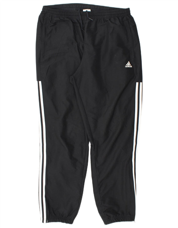 ADIDAS Mens Tracksuit Trousers Joggers Large  Black Polyester
