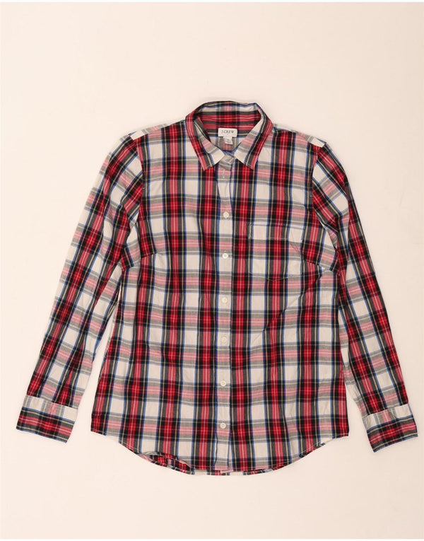 J. Crew Womens Shirt UK 10 Small Red Check Cotton