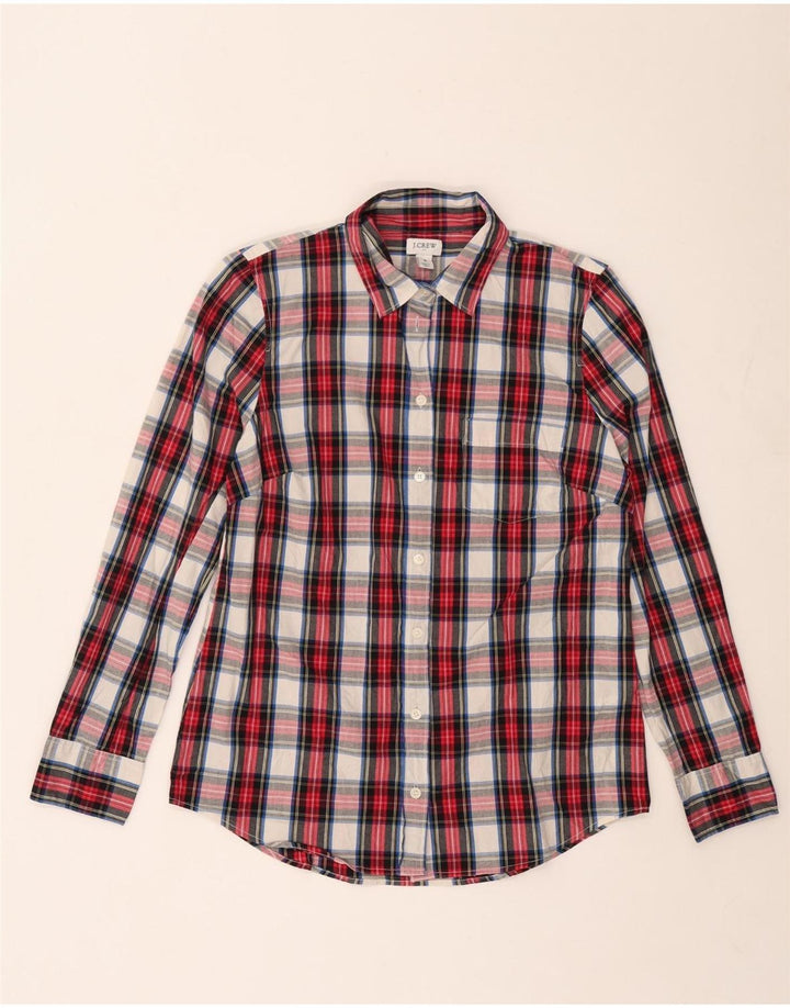 J. Crew Womens Shirt UK 10 Small Red Check Cotton