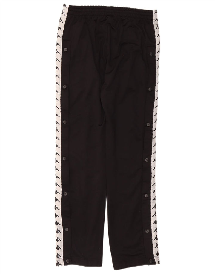 Kappa Mens Graphic Tracksuit Trousers Medium  Black Polyester