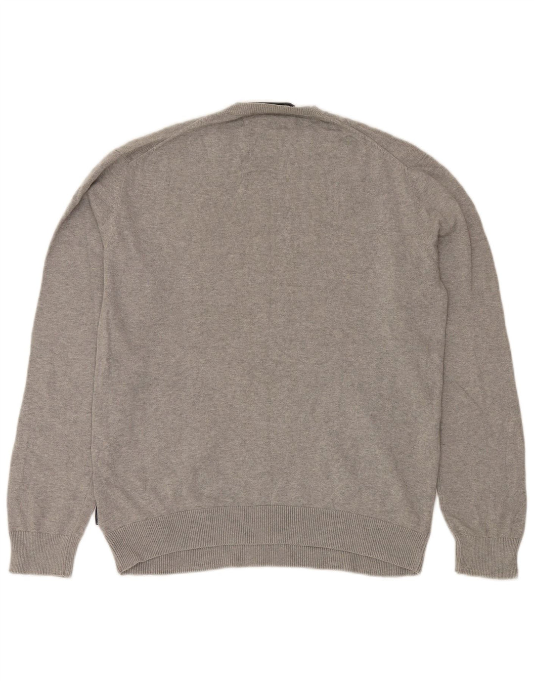 FRENCH CONNECTION Mens Crew Neck Jumper Sweater Medium Grey Cotton