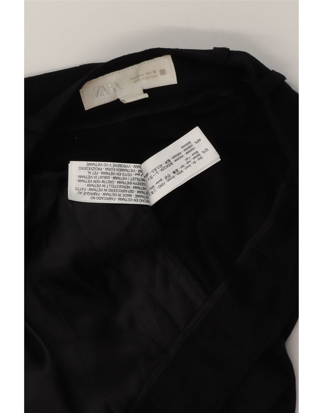 Zara Womens Chino Shorts Large W32 Black Linen