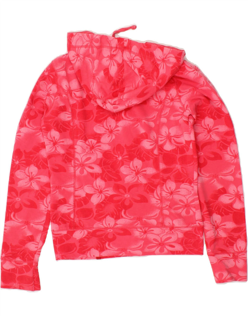 EDC Womens Zip Hoodie Sweater UK 10 Small Pink Floral Cotton Vintage EDC and Second-Hand EDC from Messina Hembry 