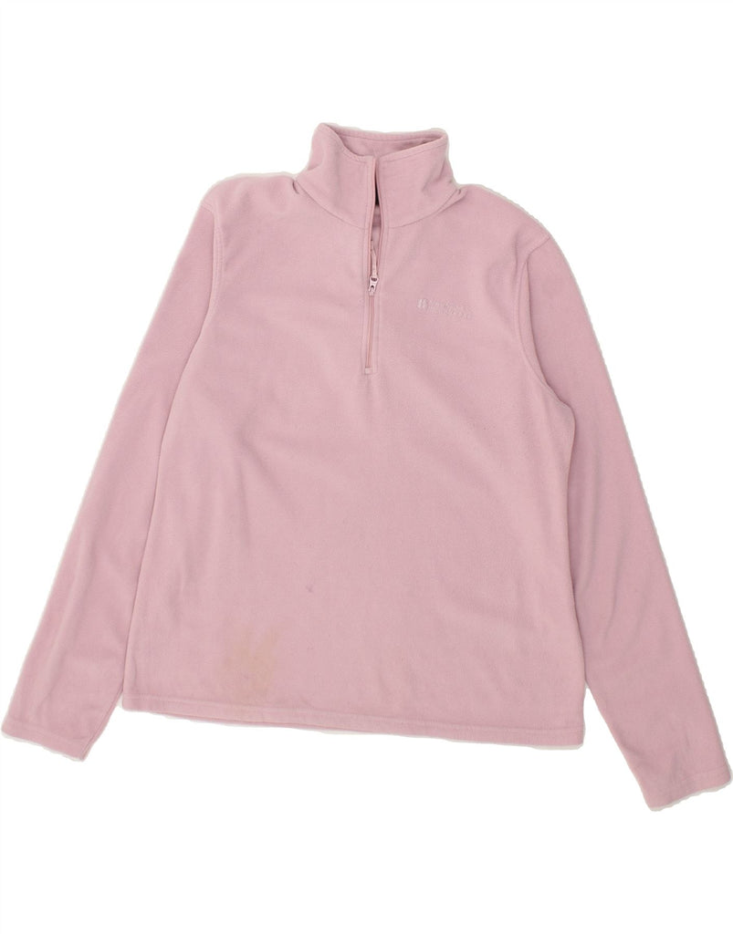 MOUNTAIN WAREHOUSE Womens Zip Neck Fleece Jumper UK 16 Large Pink Vintage Mountain Warehouse and Second-Hand Mountain Warehouse from Messina Hembry 