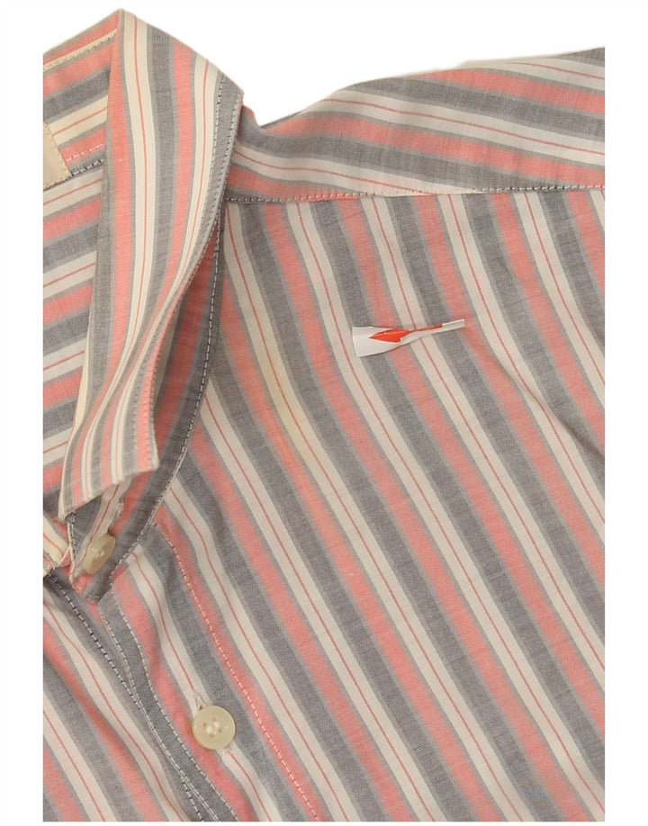 Vintage Mens Shirt Size 40 Medium Pink Striped