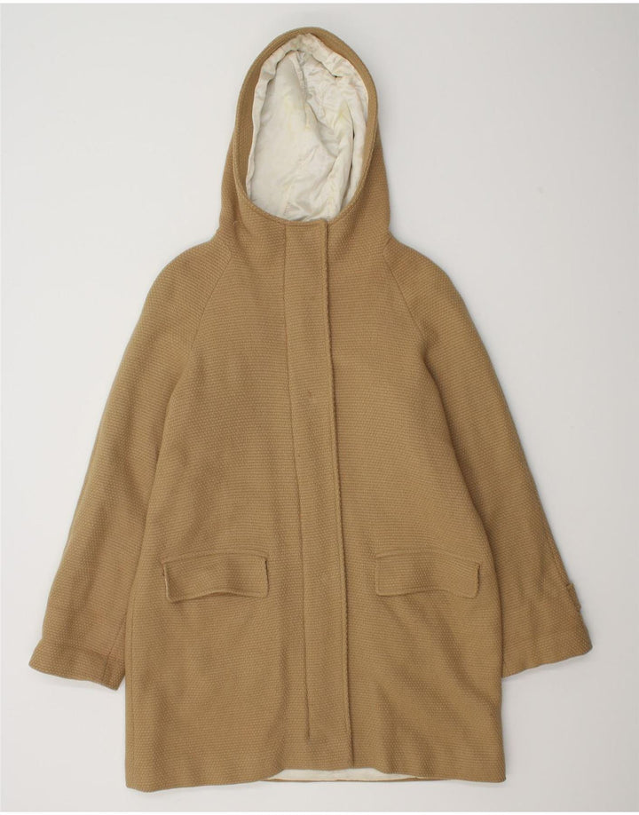 Marina Yachting Womens Hooded Overcoat IT 44 Medium Beige