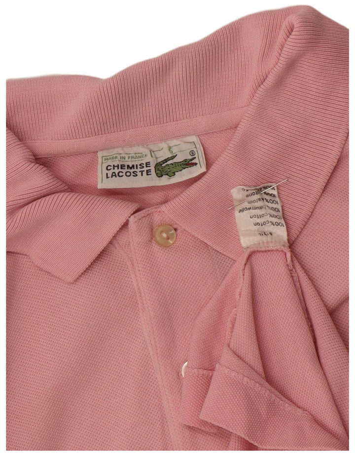 Lacoste Mens Polo Shirt Size 5 Large Pink Cotton