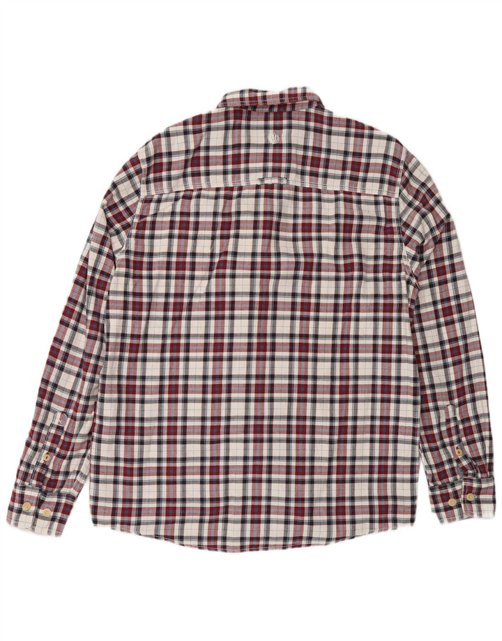 Fat Face Mens Flannel Shirt Large Red Check Cotton