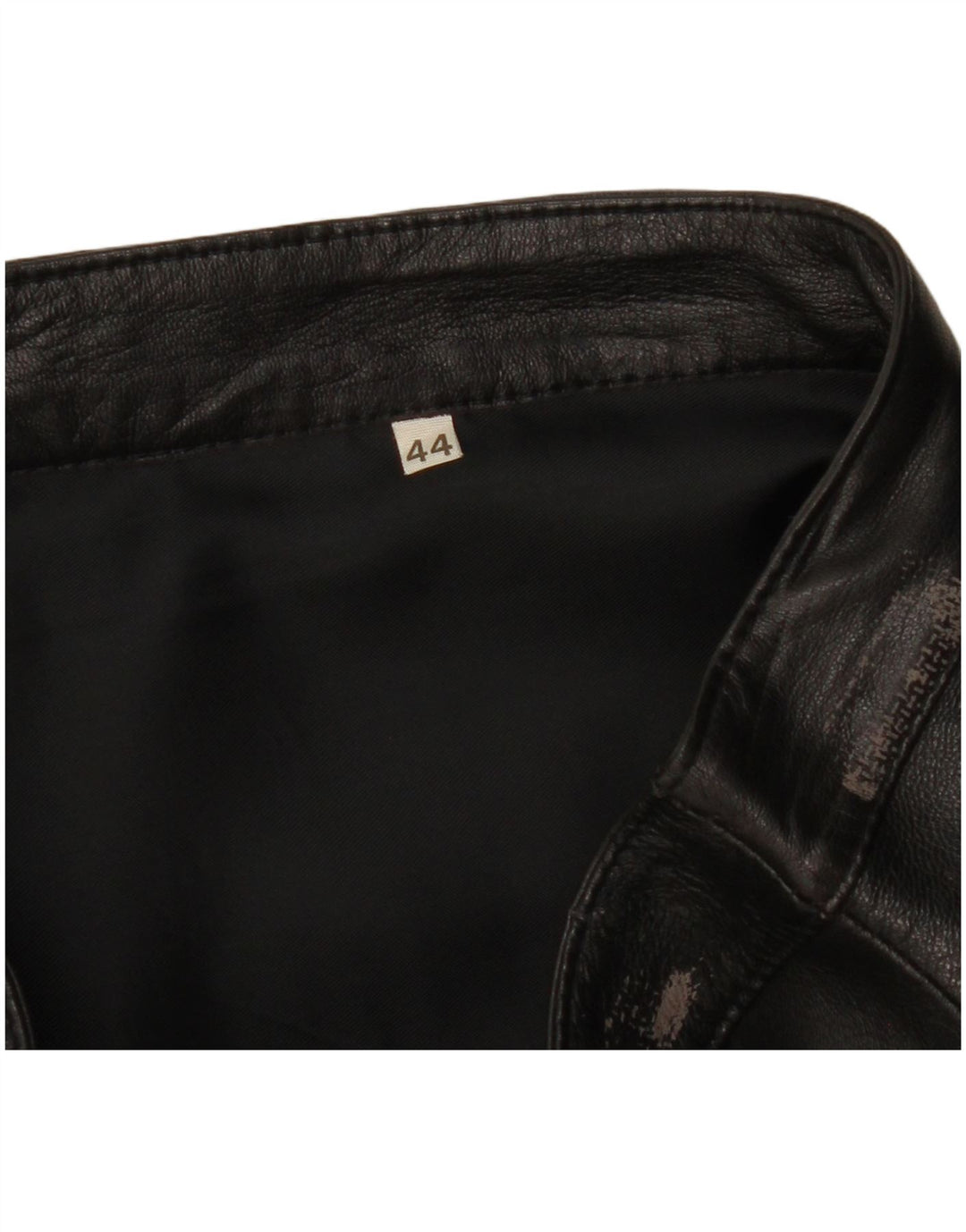 VINTAGE Womens Leather Skirt IT 44 Medium W28  Black Leather