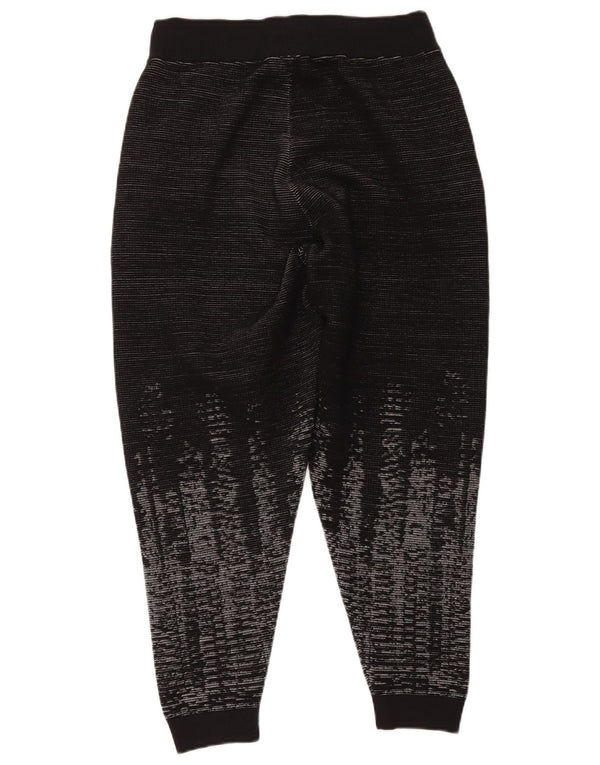 Adidas Mens Tracksuit Trousers Joggers Medium Black Geometric Wool