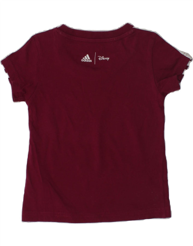 ADIDAS Girls Disney Graphic T-Shirt Top 3-4 Years Burgundy Cotton | Vintage Adidas | Thrift | Second-Hand Adidas | Used Clothing | Messina Hembry 