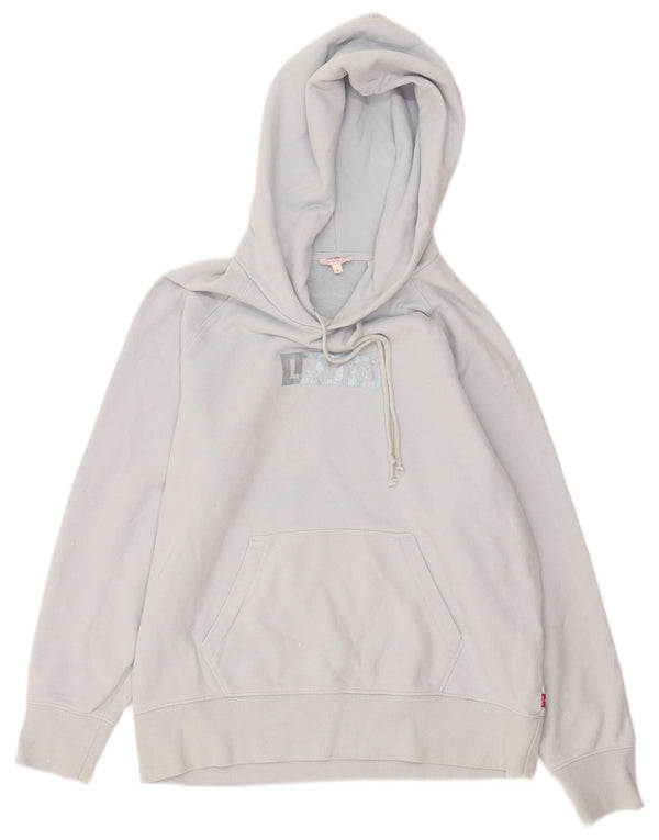 Levi's Mens Graphic Hoodie Jumper Small Blue Cotton