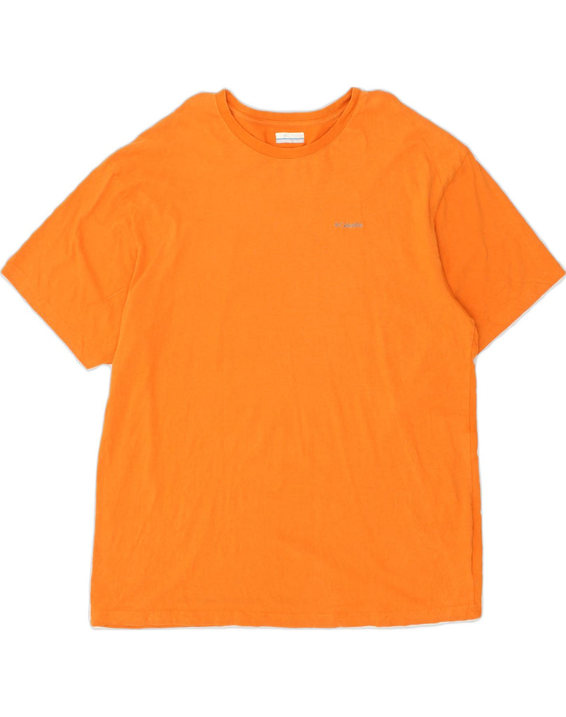 COLUMBIA Mens T-Shirt Top 2XL Orange Cotton | Vintage Columbia | Thrift | Second-Hand Columbia | Used Clothing | Messina Hembry 