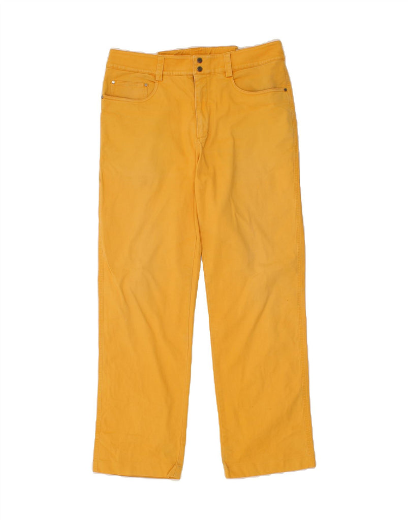 FILA Mens Straight Casual Trousers Medium W34 L30 Yellow Cotton Vintage Fila and Second-Hand Fila from Messina Hembry 