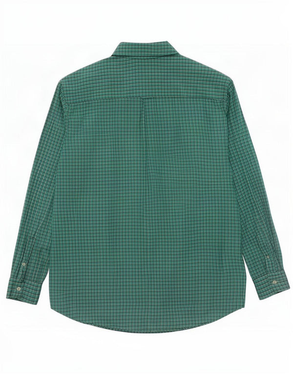 Chaps Mens Tall Shirt 3XL Green Check Cotton