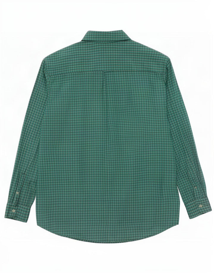 Chaps Mens Tall Shirt 3XL Green Check Cotton