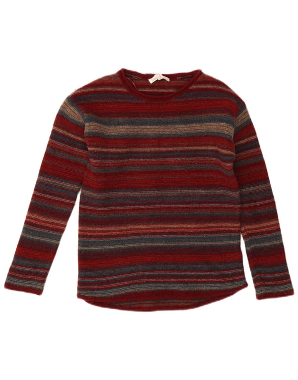 Seasalt Cornwall Womens Boat Neck Jumper Sweater UK 8 Small Burgundy
