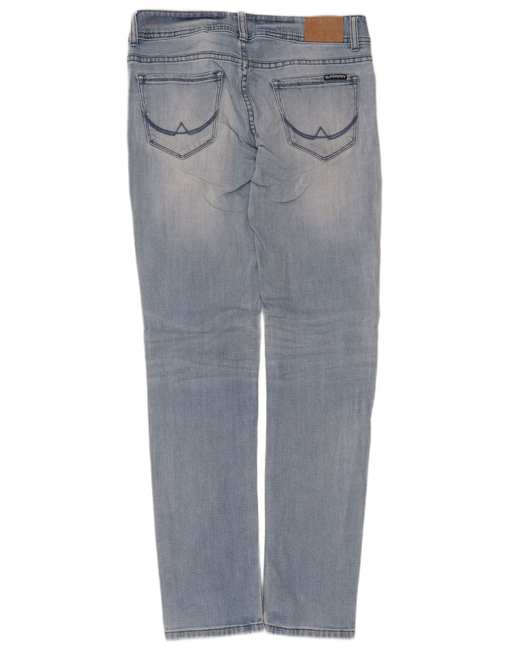 Superdry Womens Cigarette Slim Jeans W29 L32 Blue Cotton
