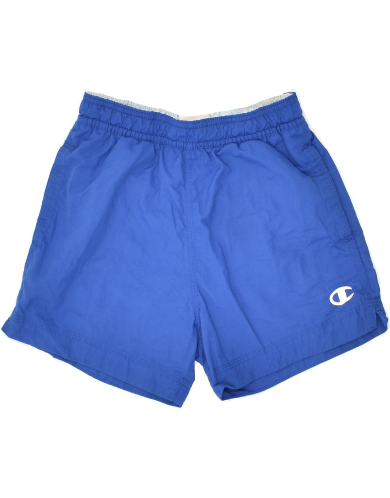 CHAMPION Boys Sport Shorts 7-8 Years Small  Blue Polyamide | Vintage Champion | Thrift | Second-Hand Champion | Used Clothing | Messina Hembry 