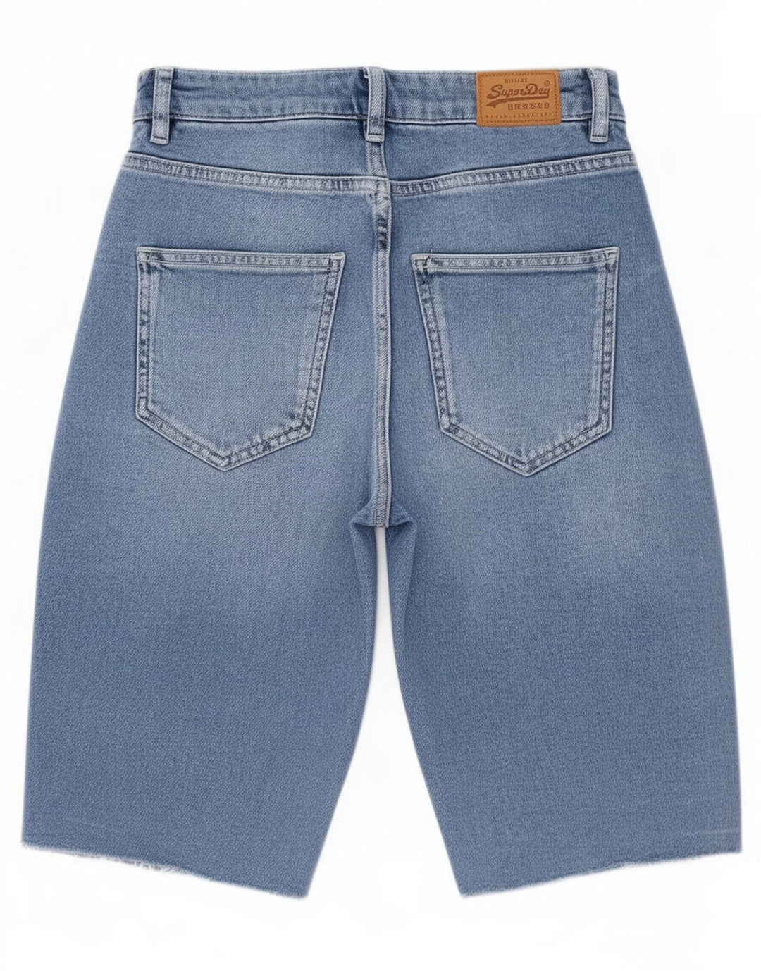 Superdry Womens Denim Shorts W28 Medium Blue Cotton