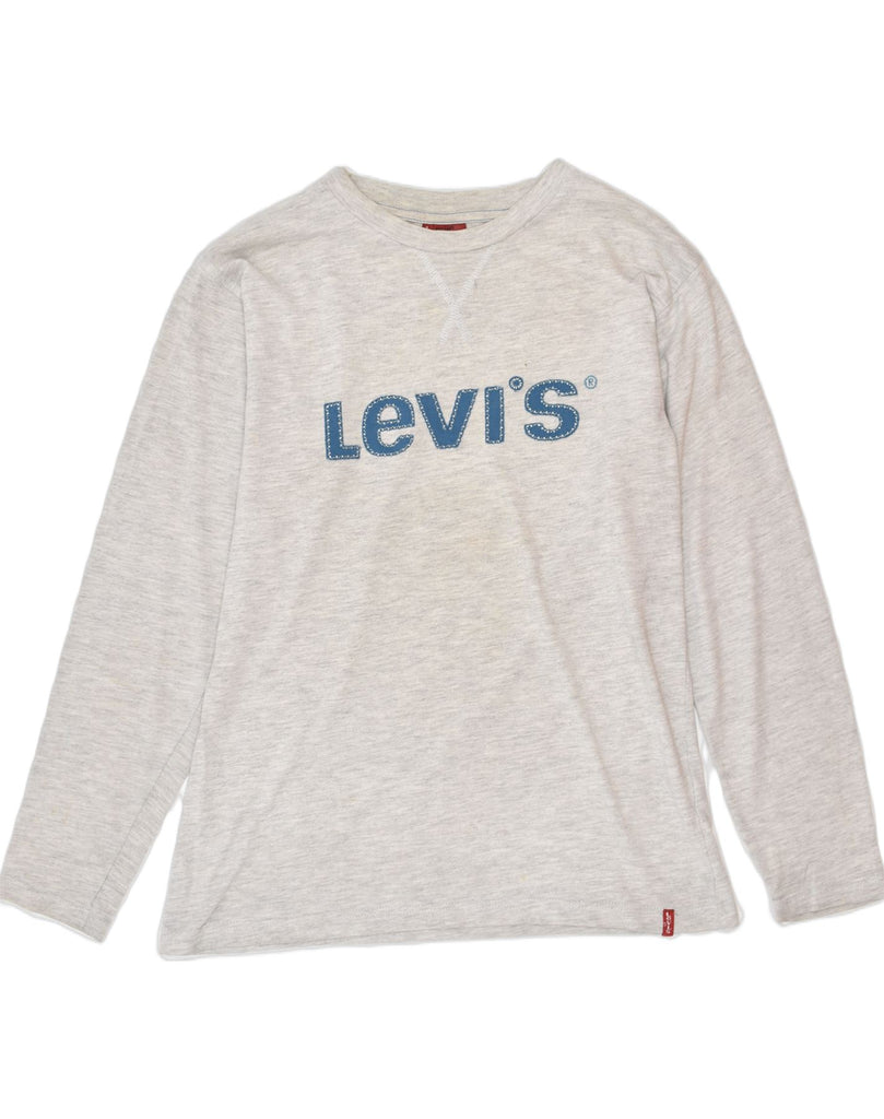 LEVI'S Boys Graphic Top Long Sleeve 11-12 Years Grey Cotton | Vintage | Thrift | Second-Hand | Used Clothing | Messina Hembry 