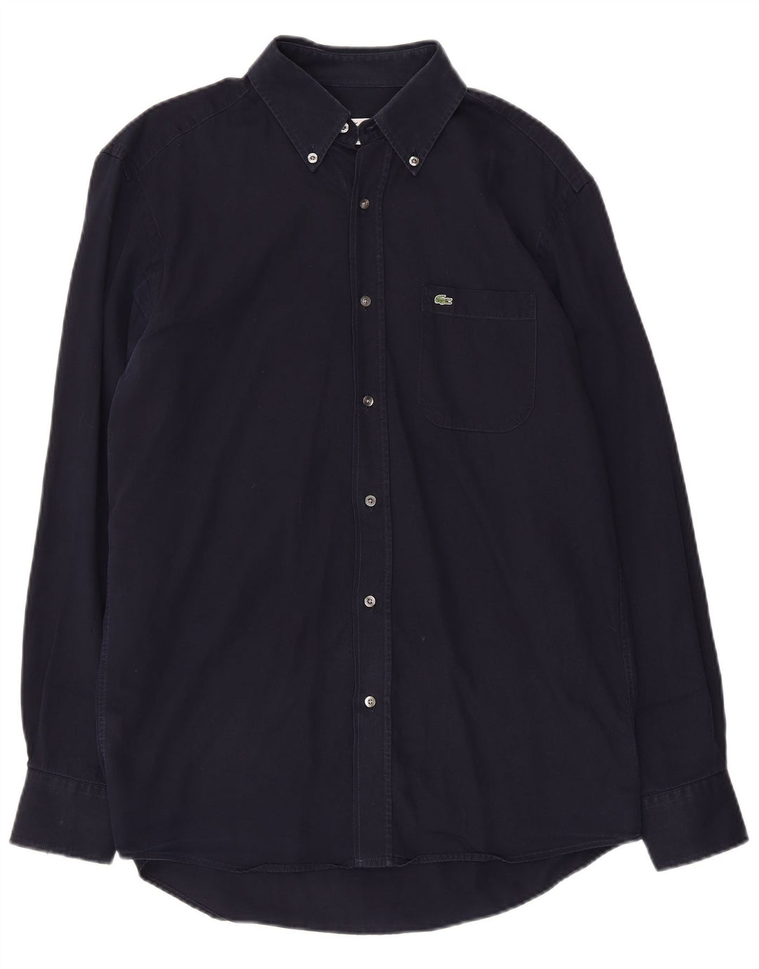 LACOSTE Mens Regular Fit Shirt Size 40 Medium Navy Blue Cotton