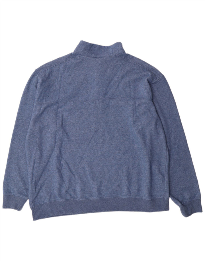 Columbia Mens Zip Neck Sweatshirt Jumper 2XL Blue Cotton